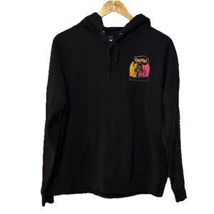 Empyre Hoodie Black Large Mushroom Neon Alice Wonderland “Death Not End”